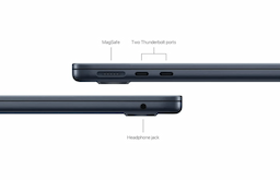 apple mackbook air both side-port view