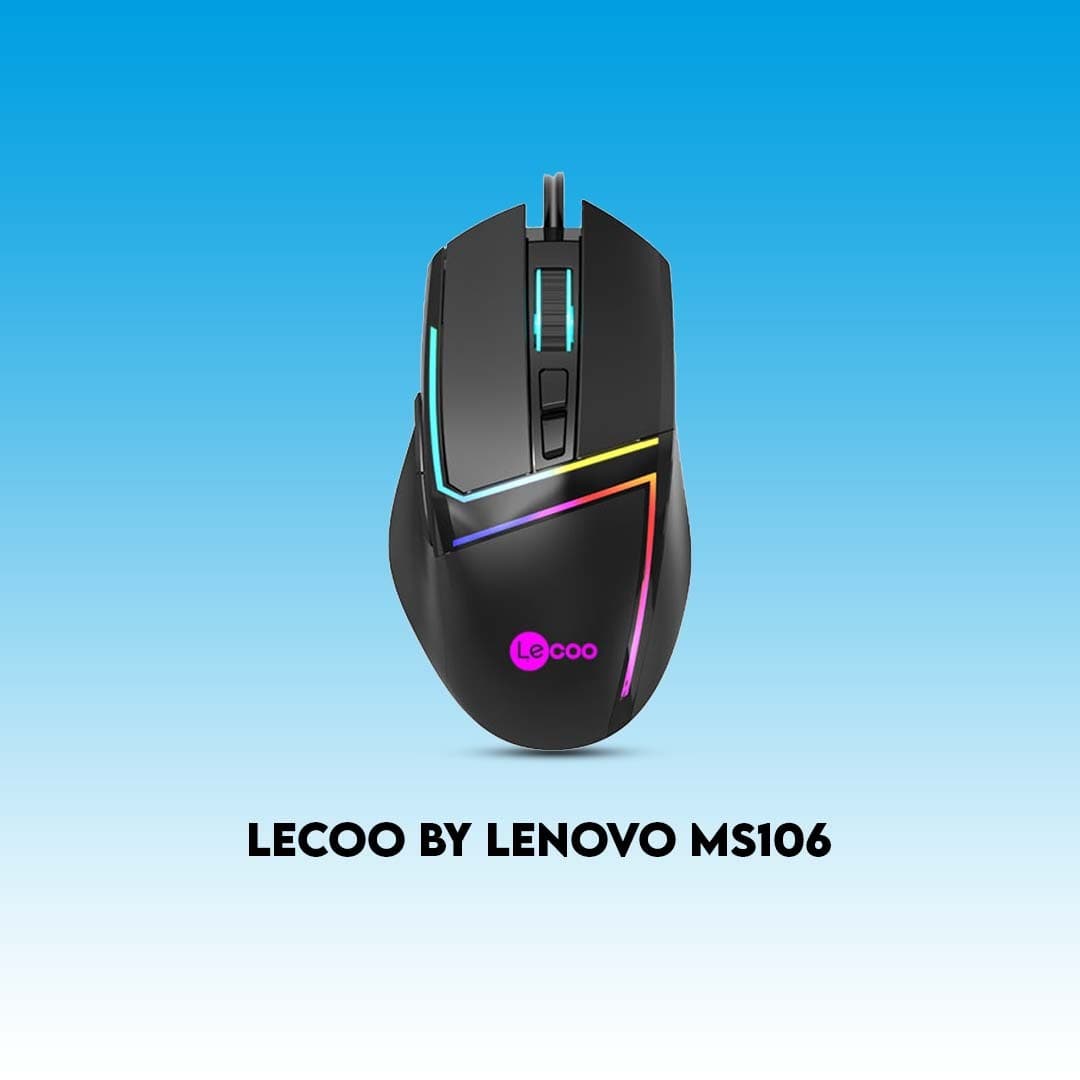 lecoo by lenovo ms106 wired rgb mouse