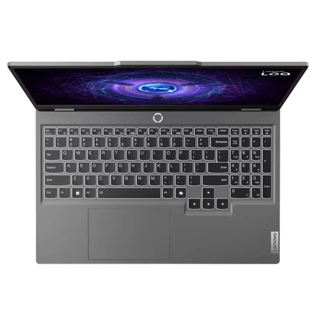 lenovo loq 15 gaming laptop top view