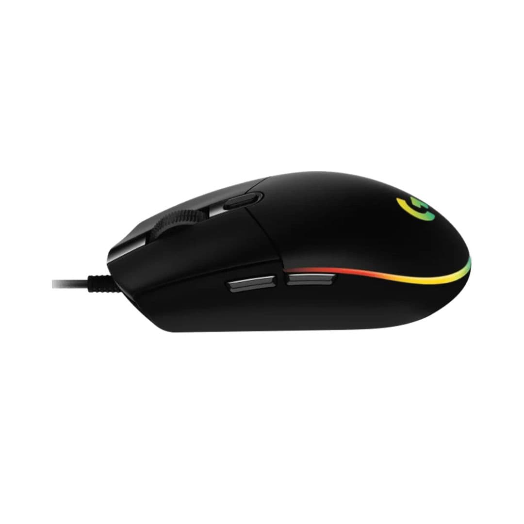 logitech g102 rgb gaming mouse side view