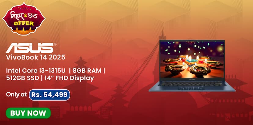 small hero banner asus vivobook 14 2025 at infotechs nepal
