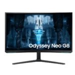 samsung odyssey neo g8 curved gaming monitor front view