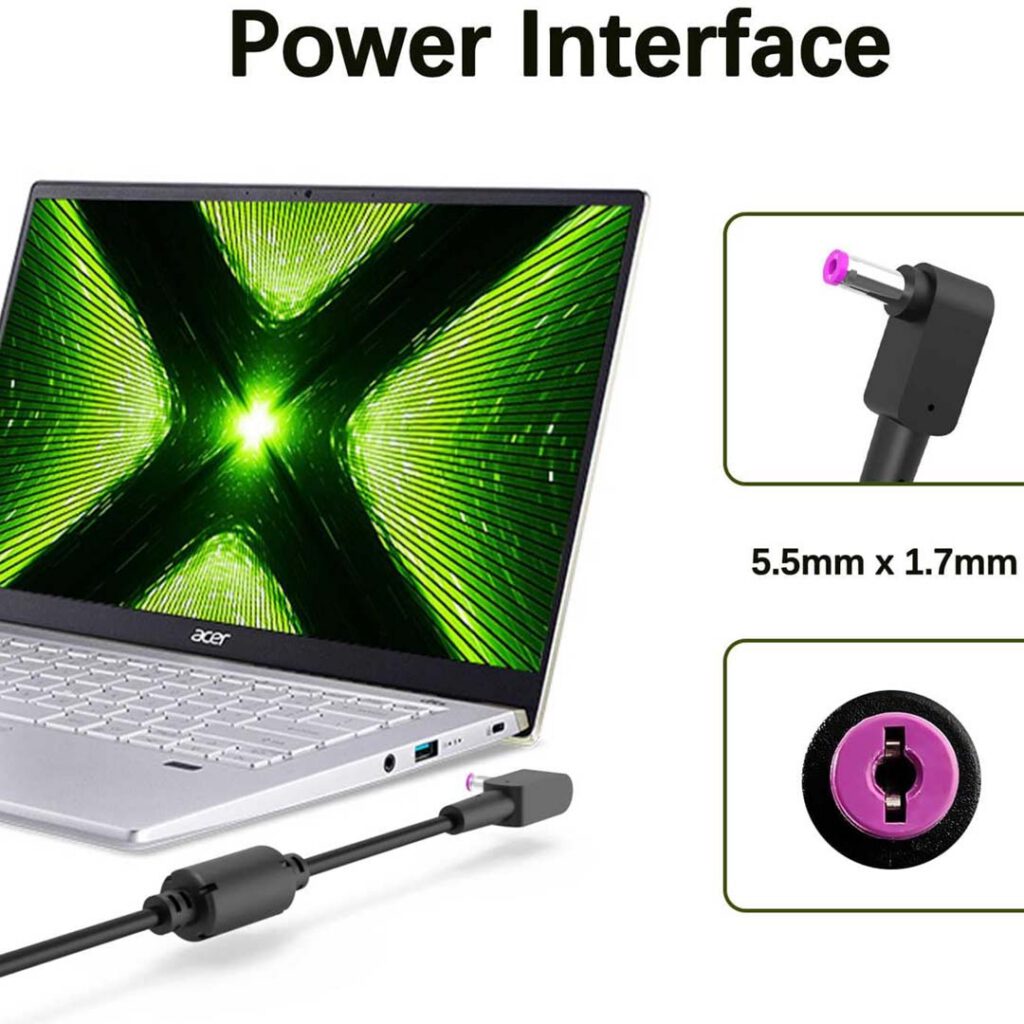 135w smart ac charger for acer gaming laptop