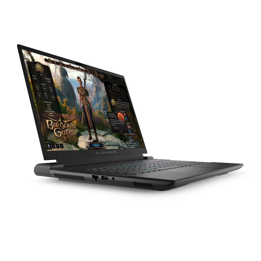dell alienware m16 core i7 13th gen left side view