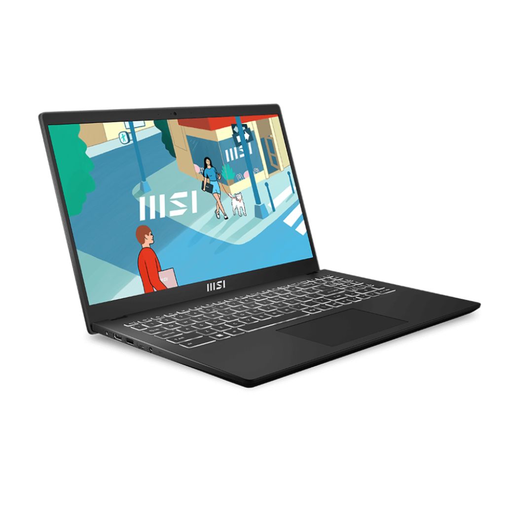 msi modern 15 b13m core i7 13th gen left side view