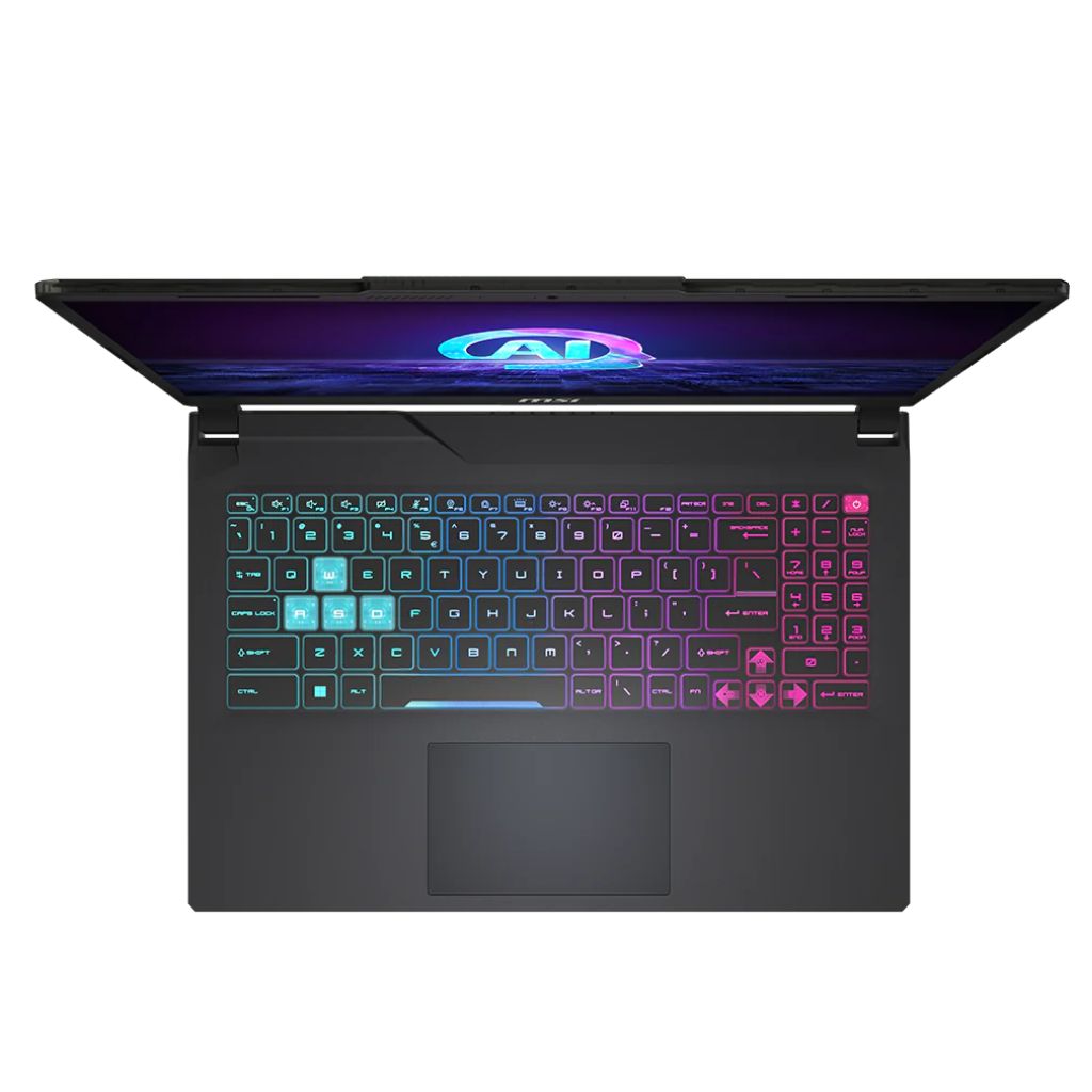 msi cyborg 15 ai a 13vek core ultra 7 14th gen top view