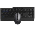 rapoo wireless keyboard and mouse on top