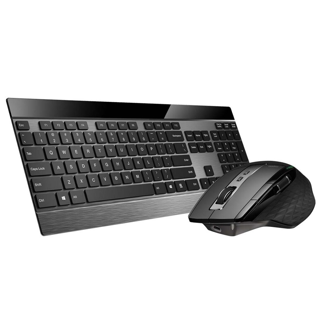 rapoo ultra slim keyboard mouse right view