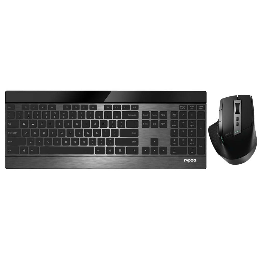 rapoo ultra slim keyboard mouse top view