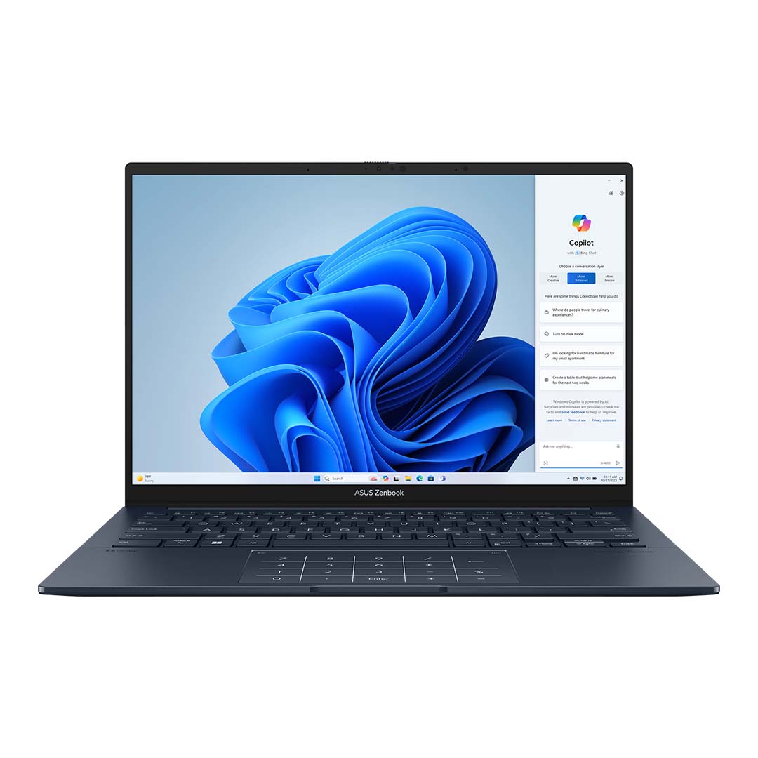 asus zenbook 14 front view