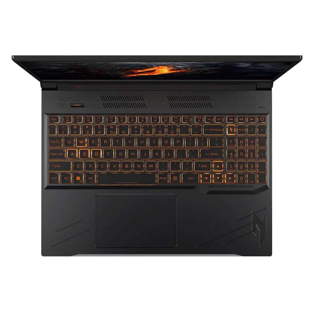 acer nitro v 16 ryzen 7 top view