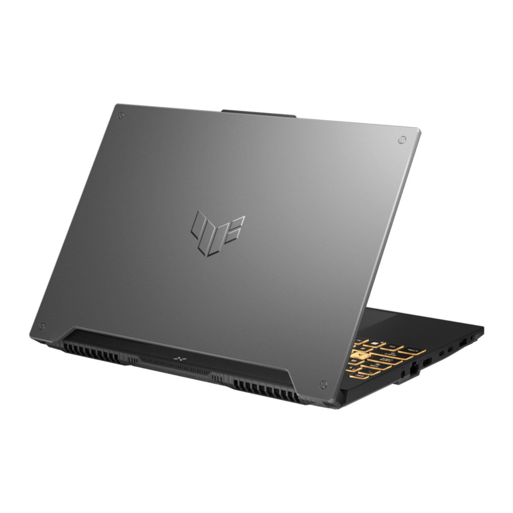asus tuf gaming f15 core i7 left back view