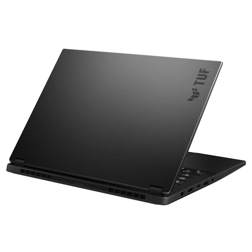 asus tuf gaming a14 ryzen ai 9 left back view