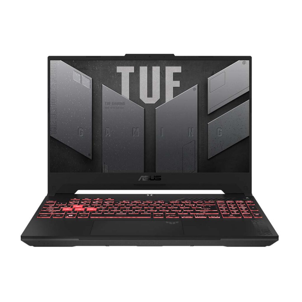 asus tuf gaming a15 ryzen 7 front view