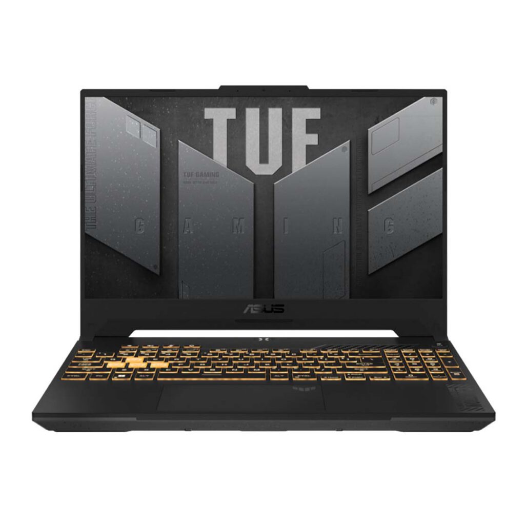 asus tuf gaming a15 ryzen 7 front view