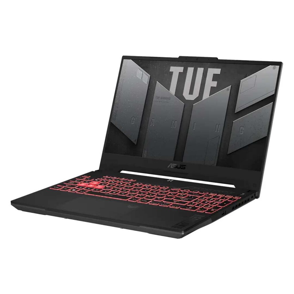 asus tuf gaming a15 ryzen 9 right side view