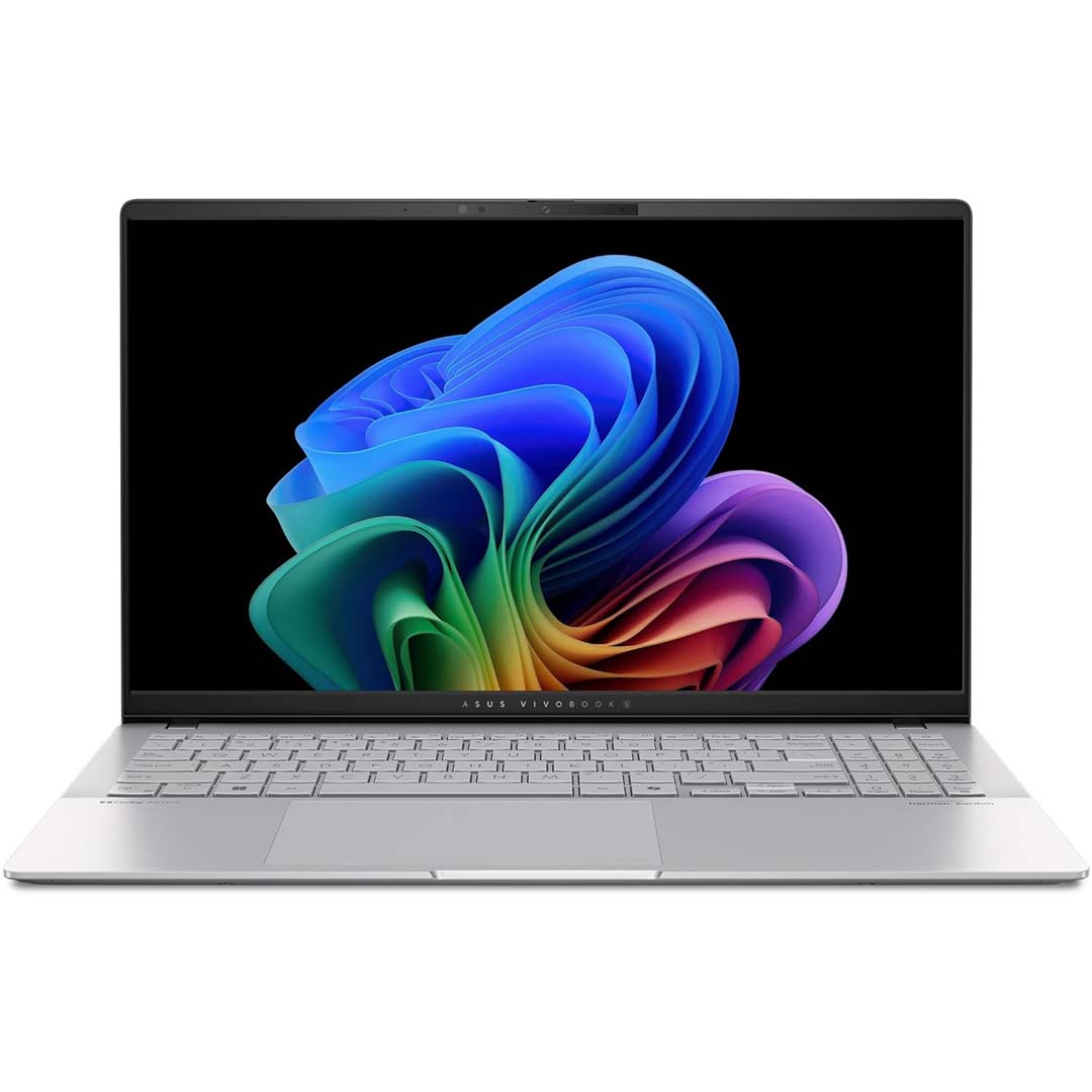 asus vivobook s15 oled snapdragon x elite front view