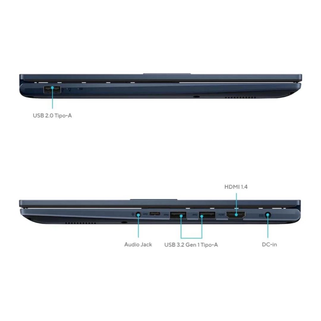 asus vivobook go 14 ryzen 3 both side ports view
