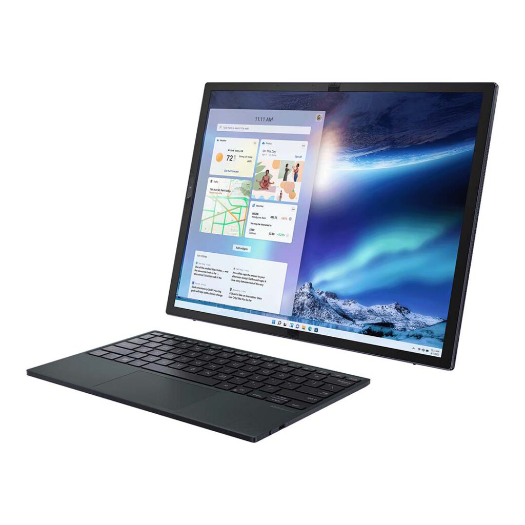 asus zenbook 17 fold oled core i7 12th gen side view