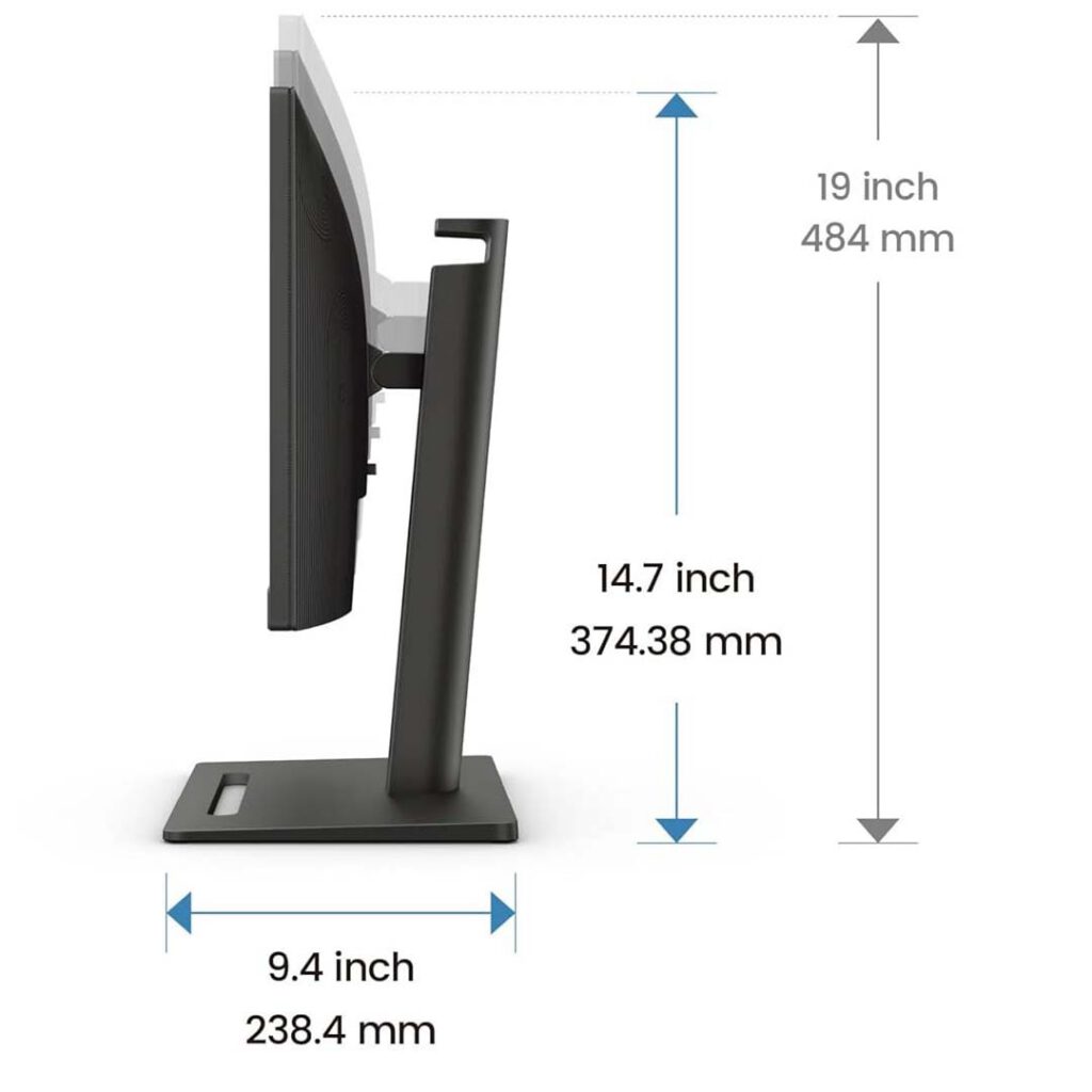 benq gw2790t 27 inch monitor dimension