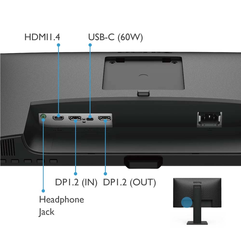 benq gw2785tc 27 inch monitor buttom view
