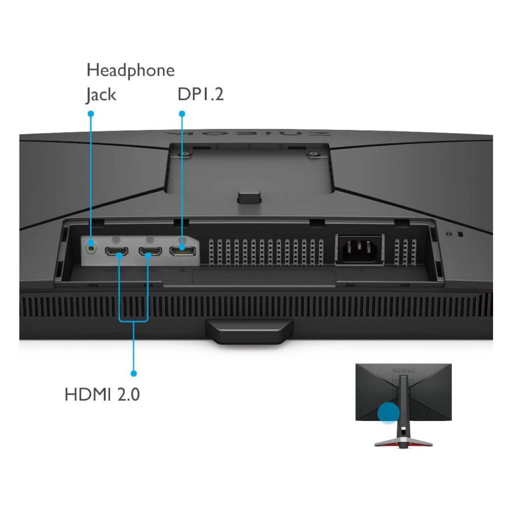 benq mobiuz gaming monitor ports view