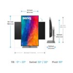benq pd3225u 4k hdr monitor dimensions
