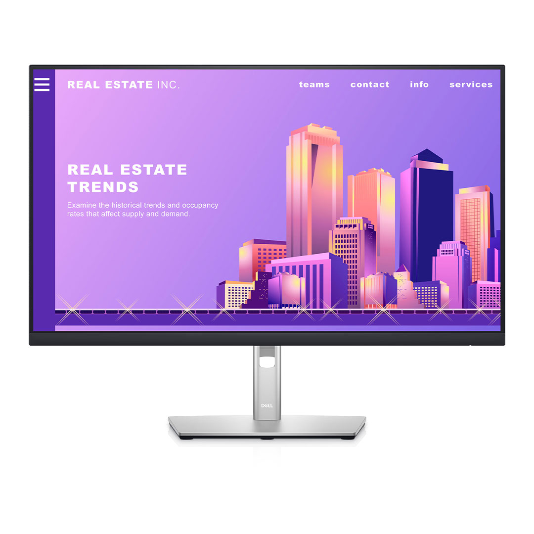 dell 27 inch monitor p2722h 27 inch fhd display front view