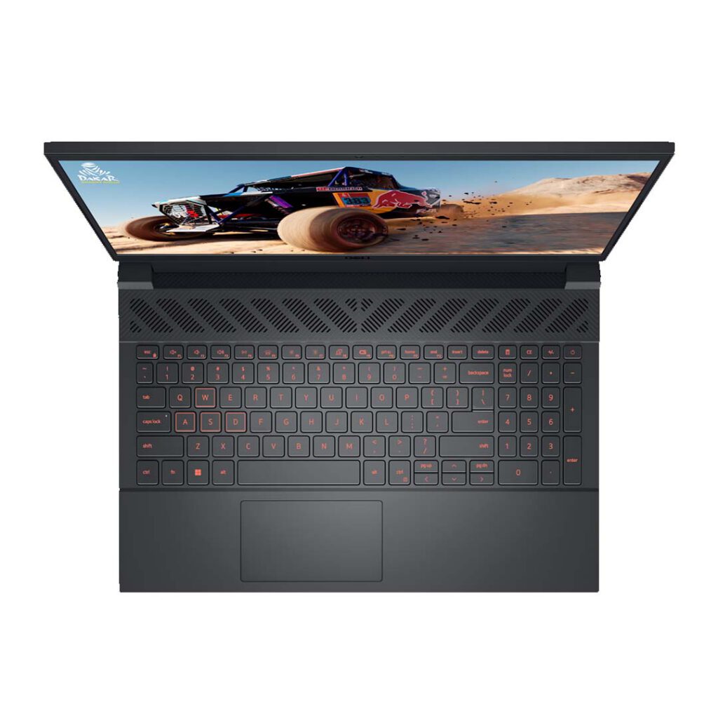 dell g15 gaming laptop ryzen 7 top view