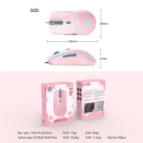 fantech crypto vx7 gaming mouse sakura edition