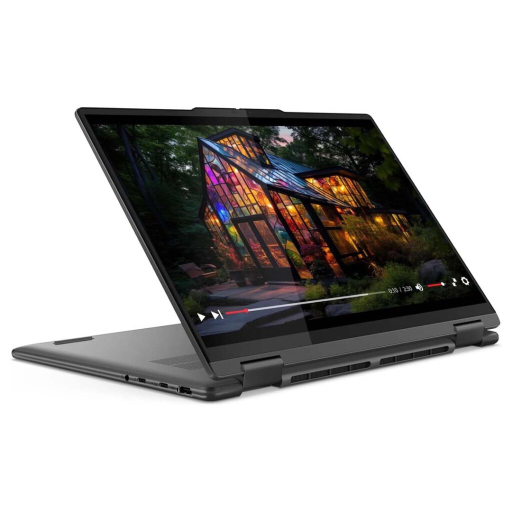 lenovo yoga 7 2 in 1 core ultra 7 inverted front view