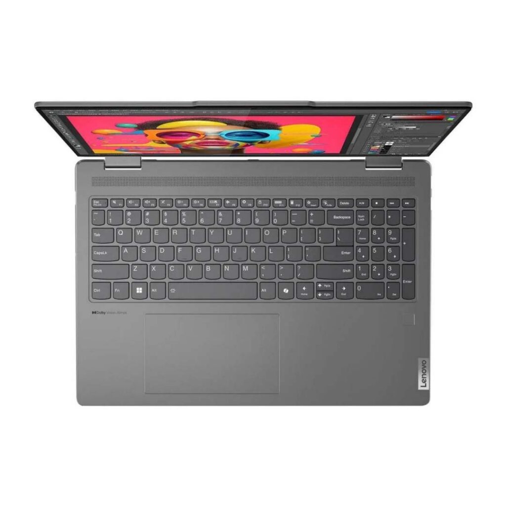 lenovo yoga 7 2 in 1 core ultra 5 top view