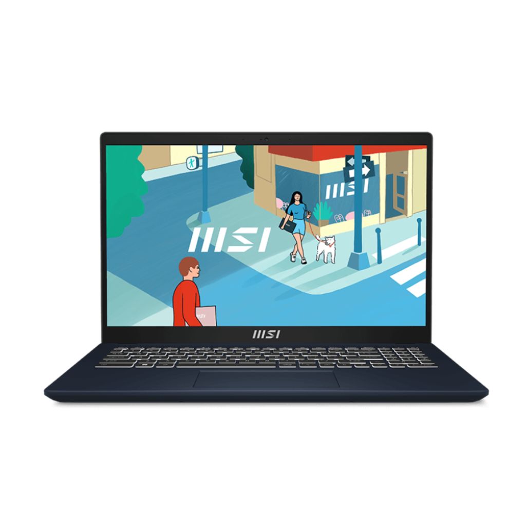 msi modern 15 b13m core i7 13th gen front view