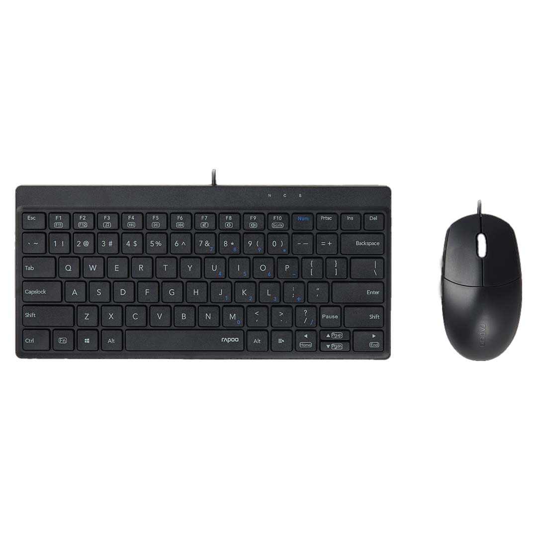 RAPOO NX8000 (Wired Optical Mouse & Keyboard Combo | Black)