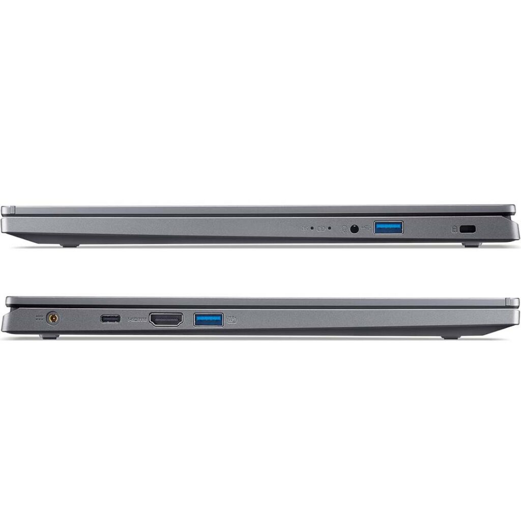 acer aspire 15 ryzen 5 both side ports view