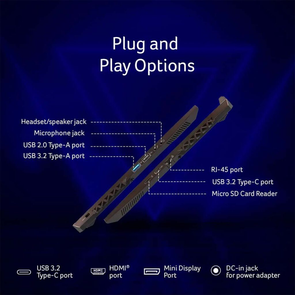 acer aspire 7 core i5 13th gen both side ports