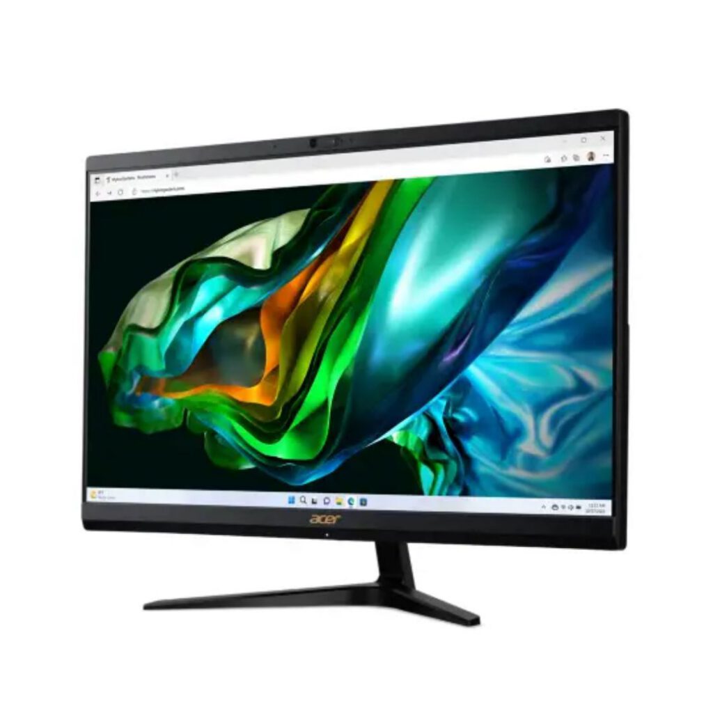 acer aspire c24 all in one 24 inch desktop right side view