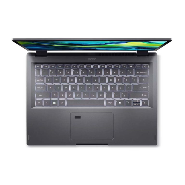acer aspire spin 14 core 5 120u top view