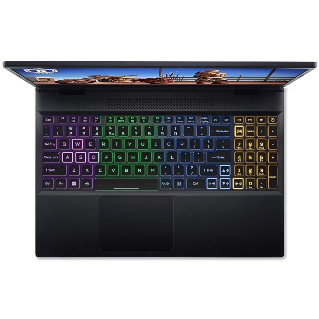 acer nitro 5 gaming 2024 i5 12th gen top view