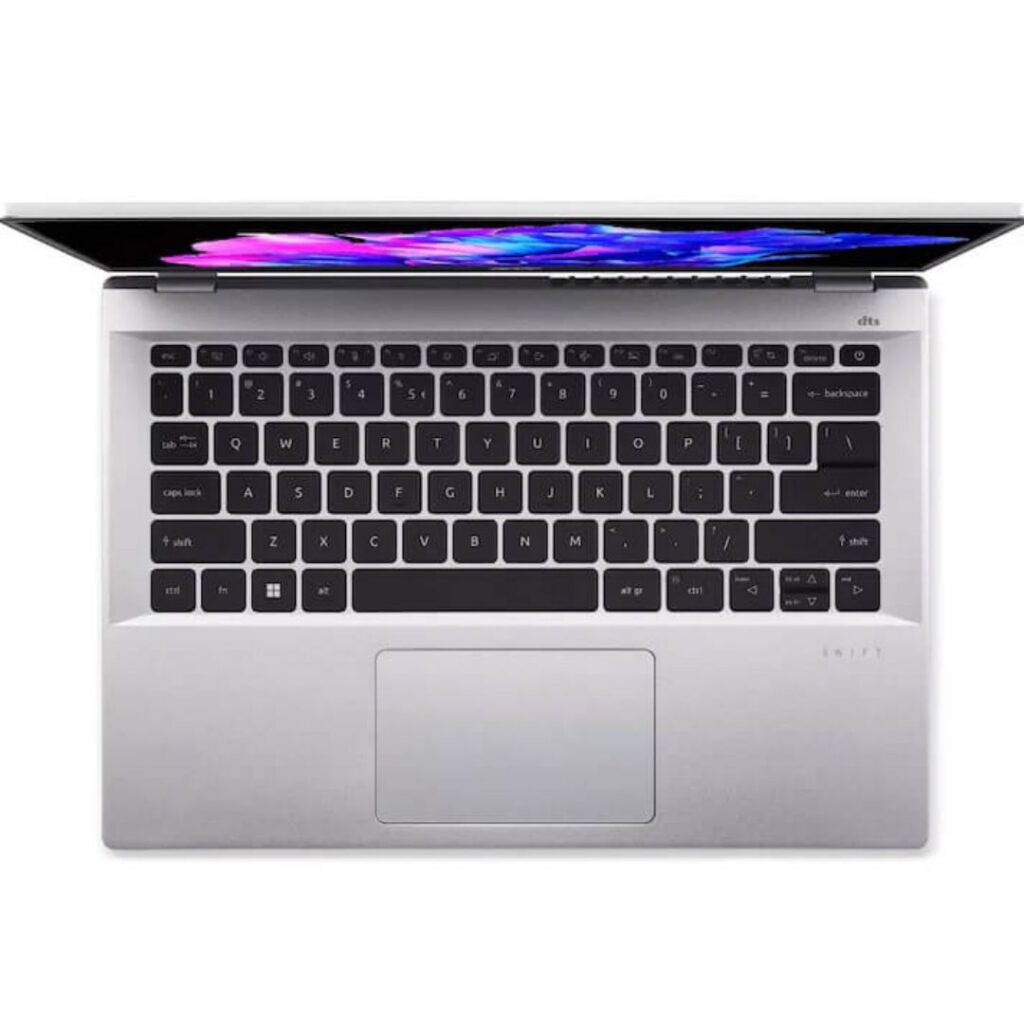 acer swift go 14 ryzen 7 top view