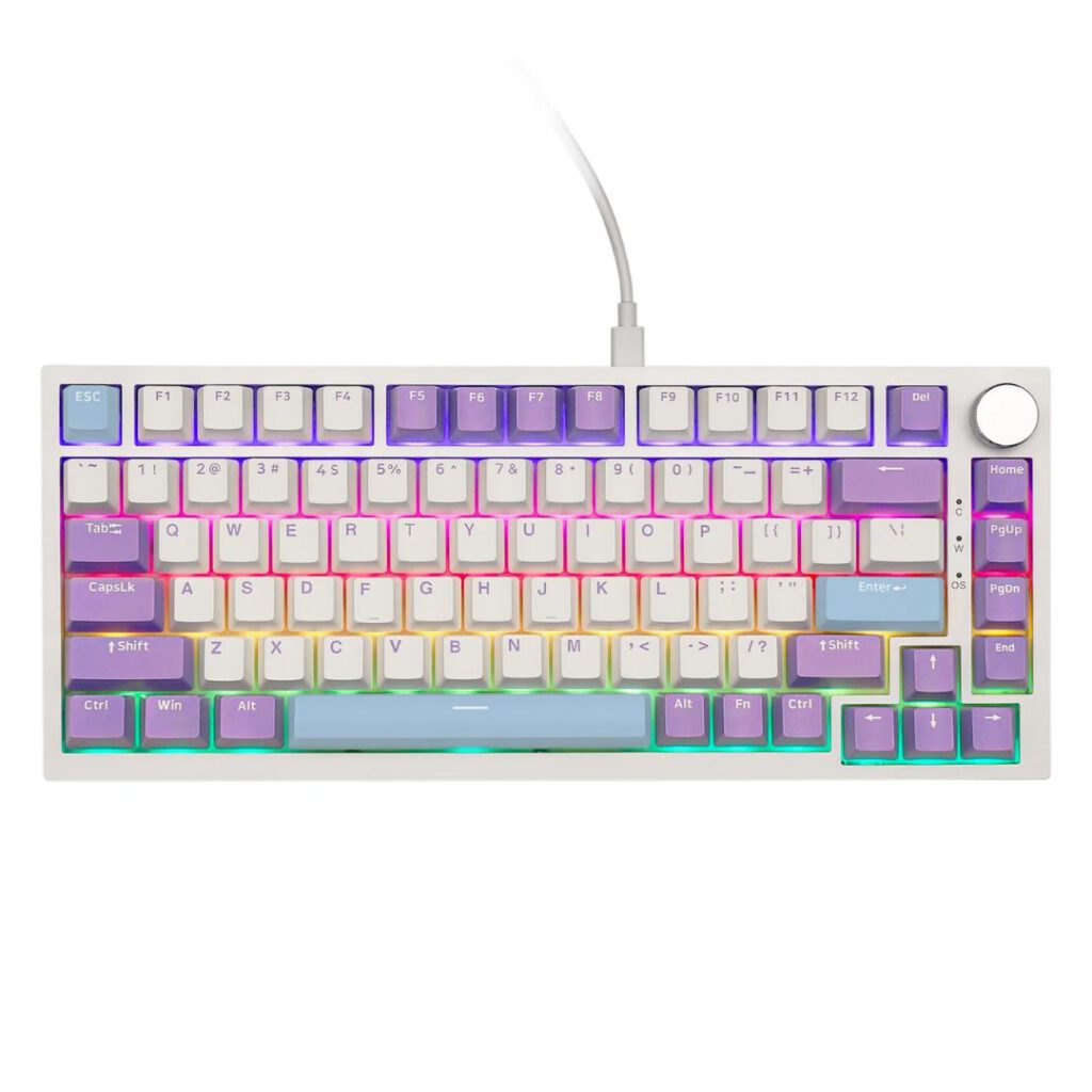 ak820 wired mechanical keyboard top view