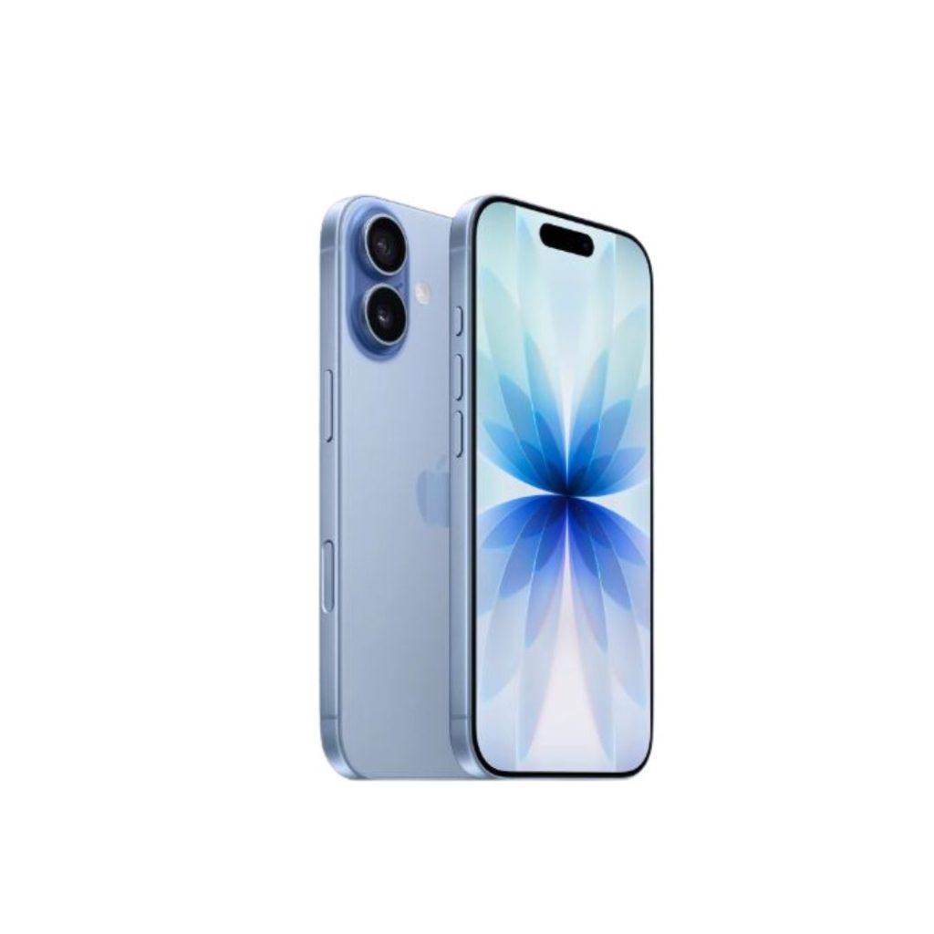 iphone 17 blue front and side back view