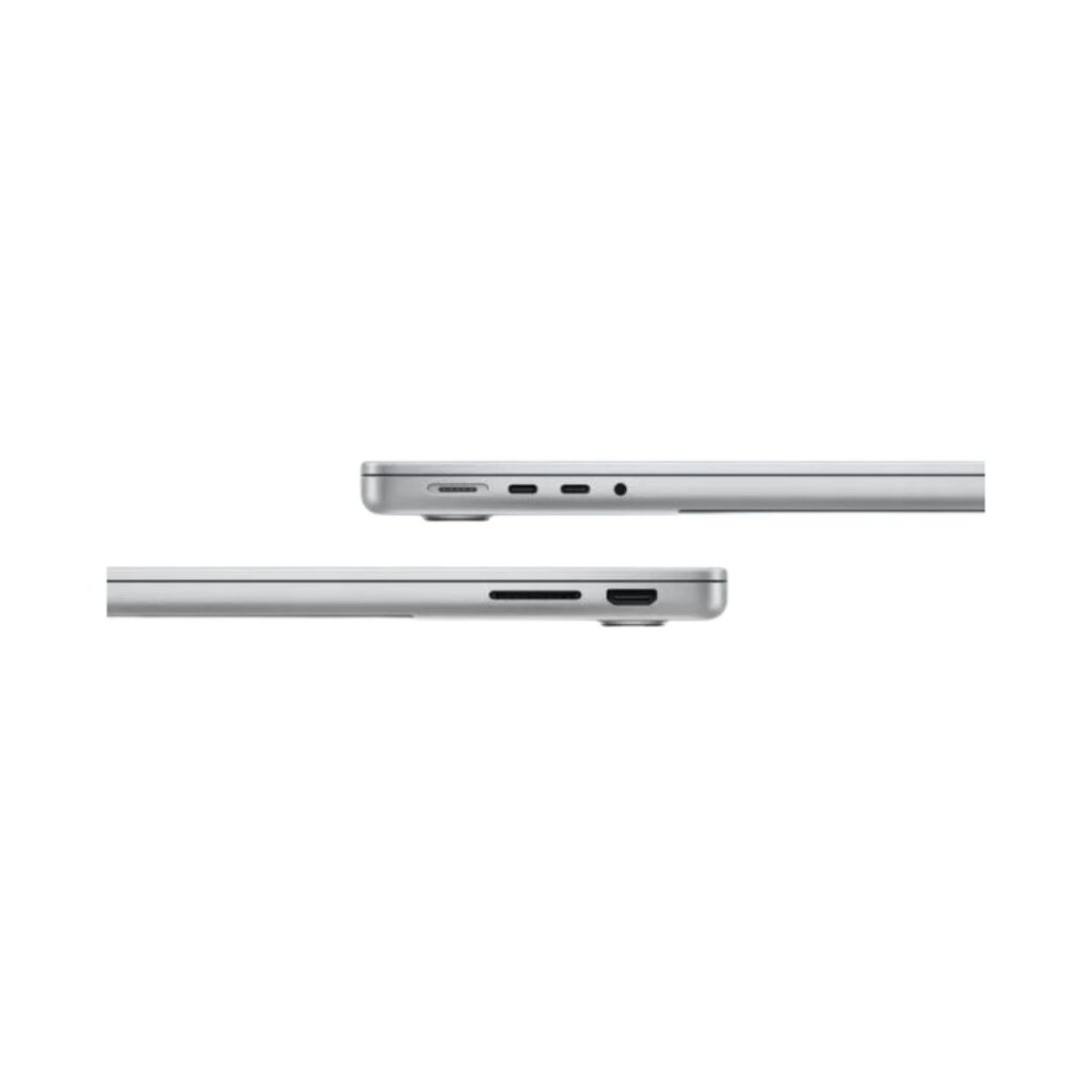 apple macbook pro m4 chip both side ports view