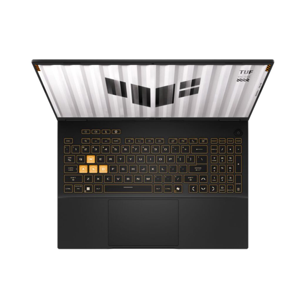 asus tuf f16 gaming i5 15th gen top view