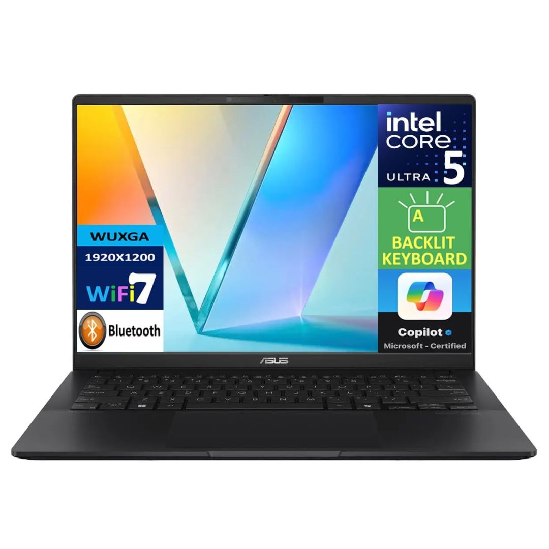 asus vivobook s14 ultra 5 15th gen front view