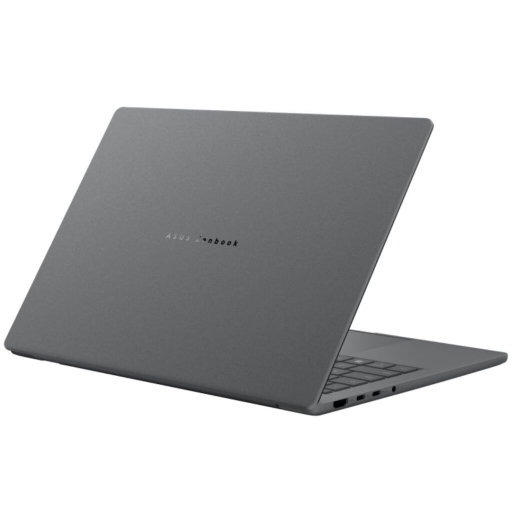 asus zenbook snapdragon x plus mobile processor left back view