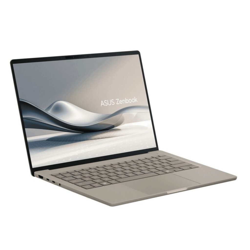 asus zenbook snapdragon x plus mobile processor left view