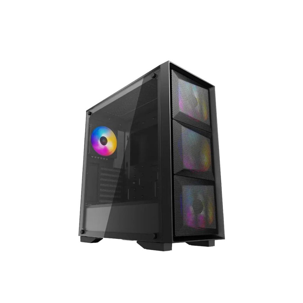 deepcool gaming pc case side view