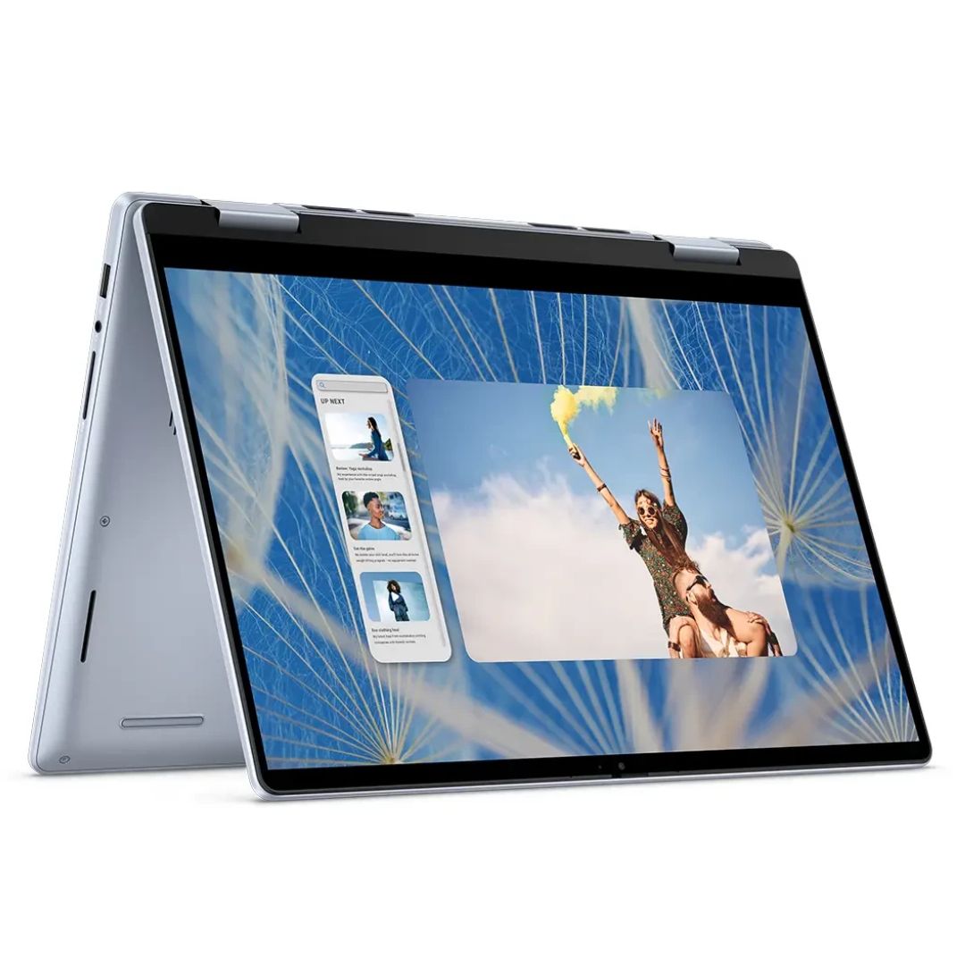 dell inspiron 14 core 5 14th gen front side fold view