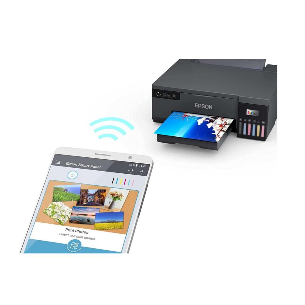 epson ecotank l8050 photo printer top view
